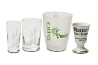 Gläser und Becher / "Mutters Bester Tropfen" Kräuterlikör, Kräuterbitter