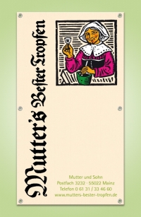 Banner / "Mutters Bester Tropfen" Kräuterlikör, Kräuterbitter